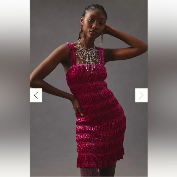 En Saison Pink Sequin Sheath Mini Dress Size Medium C1 - Picture 1 of 16